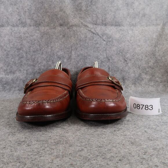 Cole Haan Shoes Mens 8.5 Loafers Leather Buckle Strap Moc Toe Handsewn Slip On - Picture 3 of 16